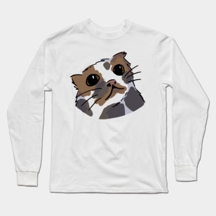 Suprised laperm cat Long Sleeve T-Shirt